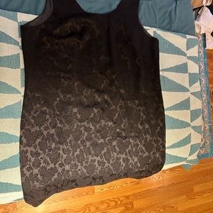 Black Embossed Shift Dress